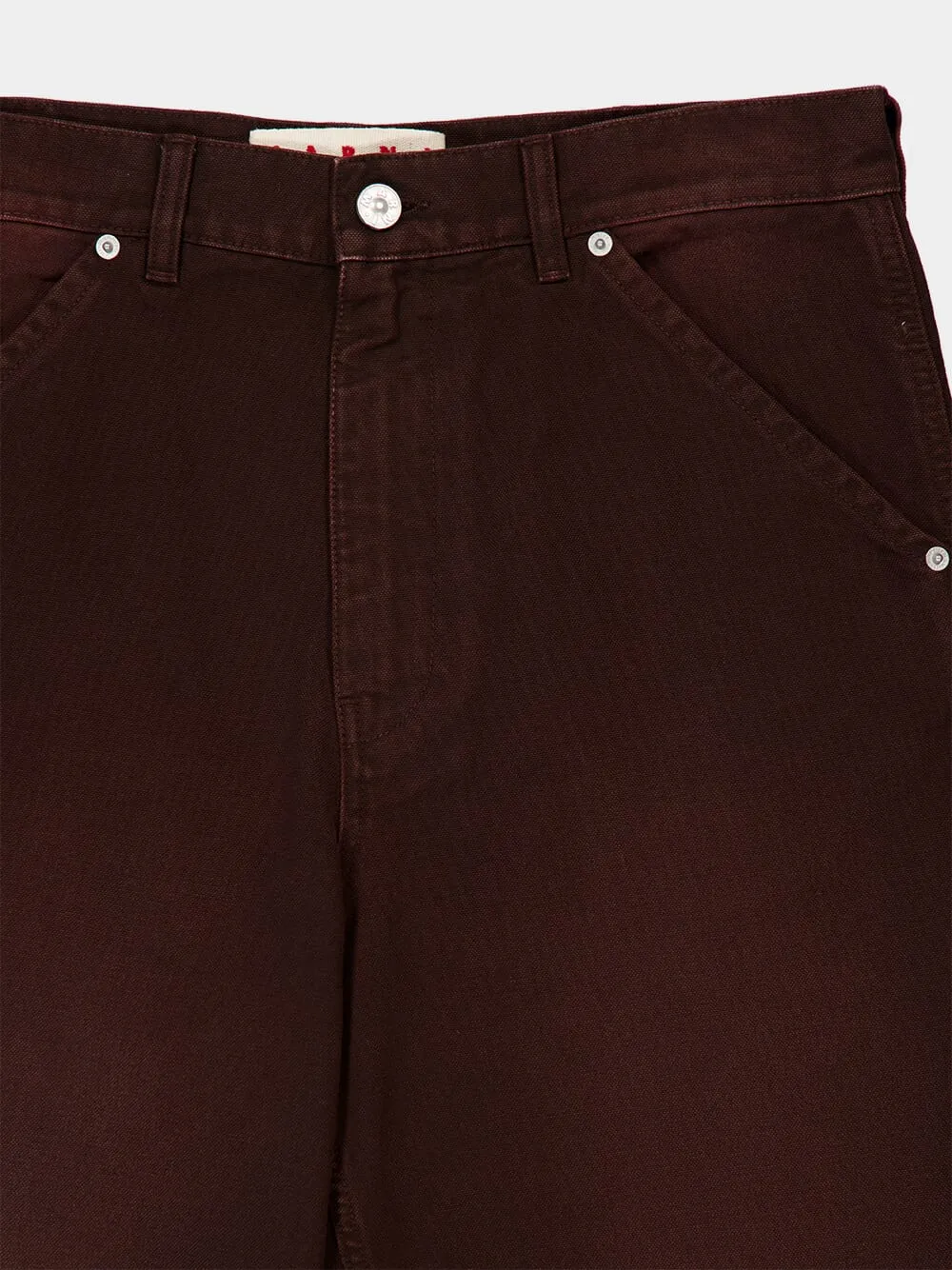 Cacao Canvas Pants with Logo Flag Patch sold by Fashion Clinic product image thumbnail 3