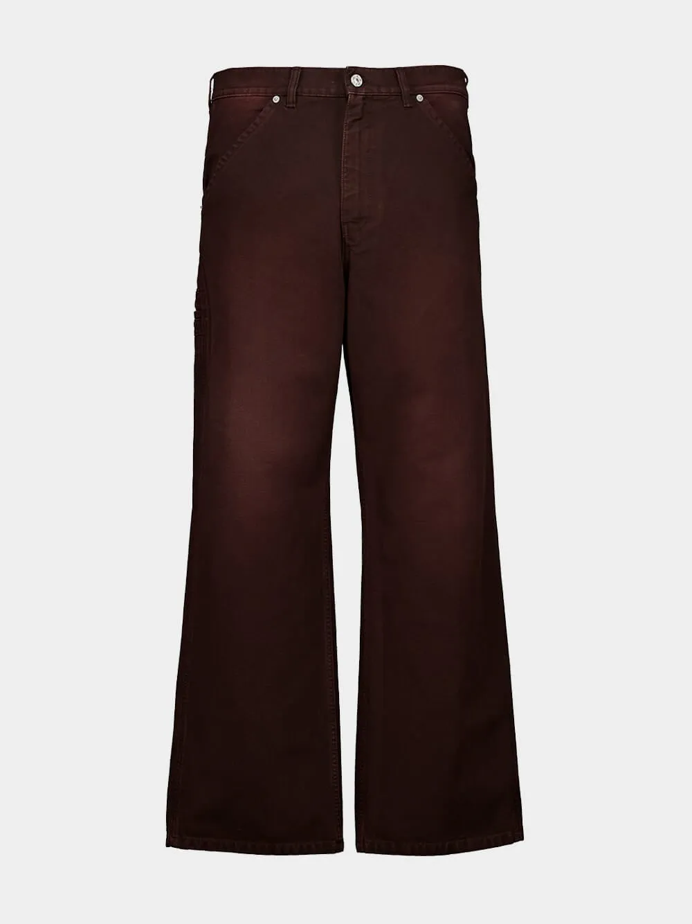 Cacao Canvas Pants with Logo Flag Patch sold by Fashion Clinic