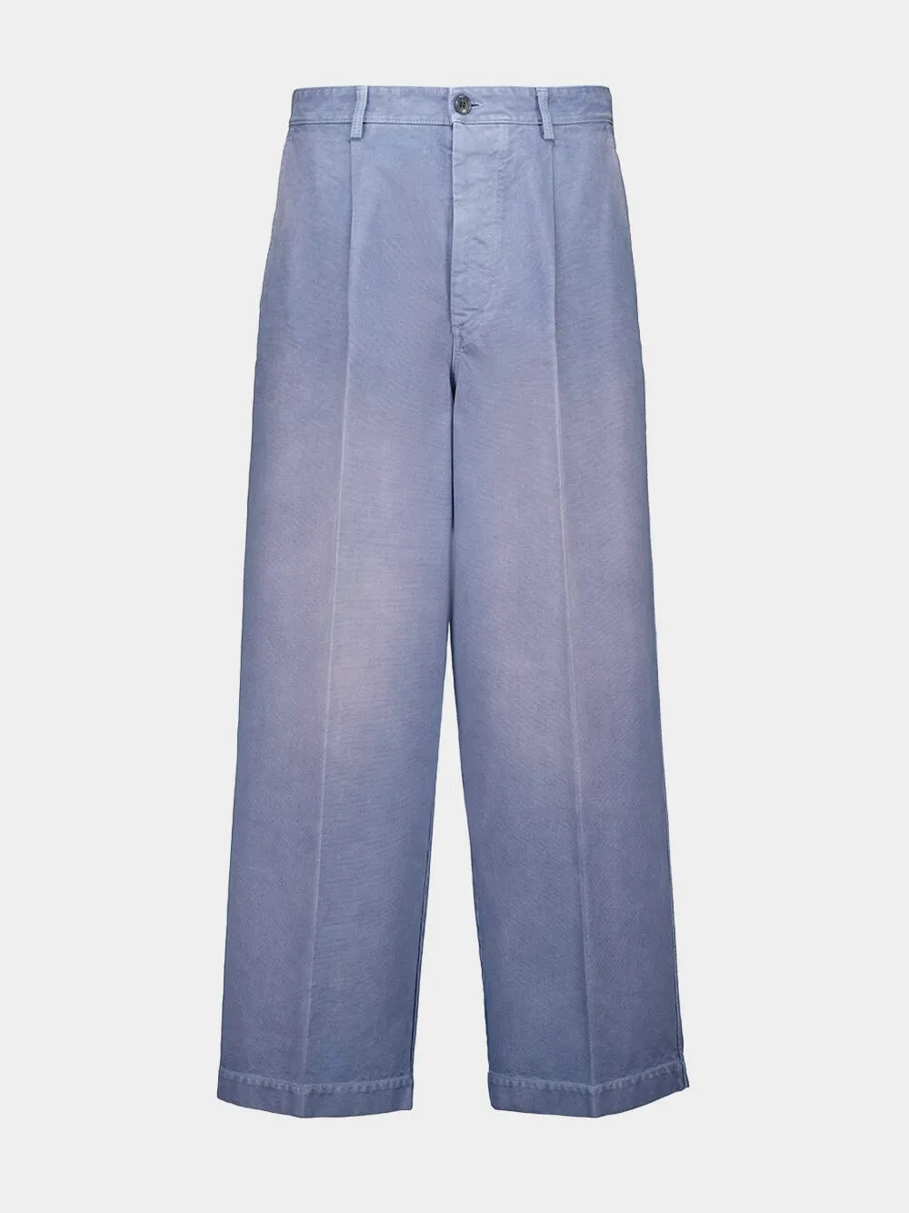 Sky Blue Pleated Wide-Leg Trousers sold by Fashion Clinic