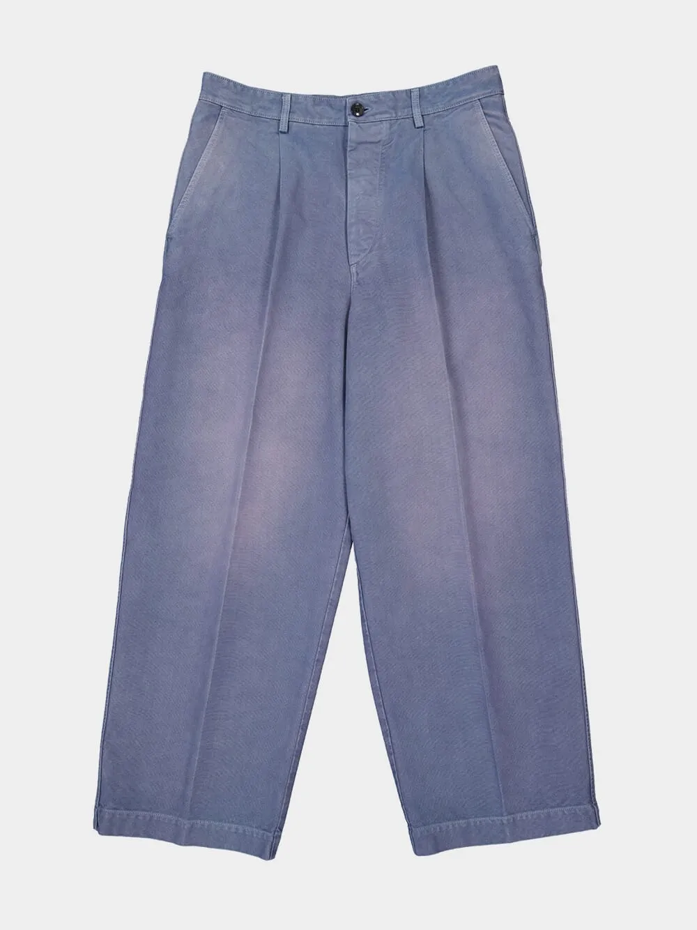 Sky Blue Pleated Wide-Leg Trousers sold by Fashion Clinic product image thumbnail 5