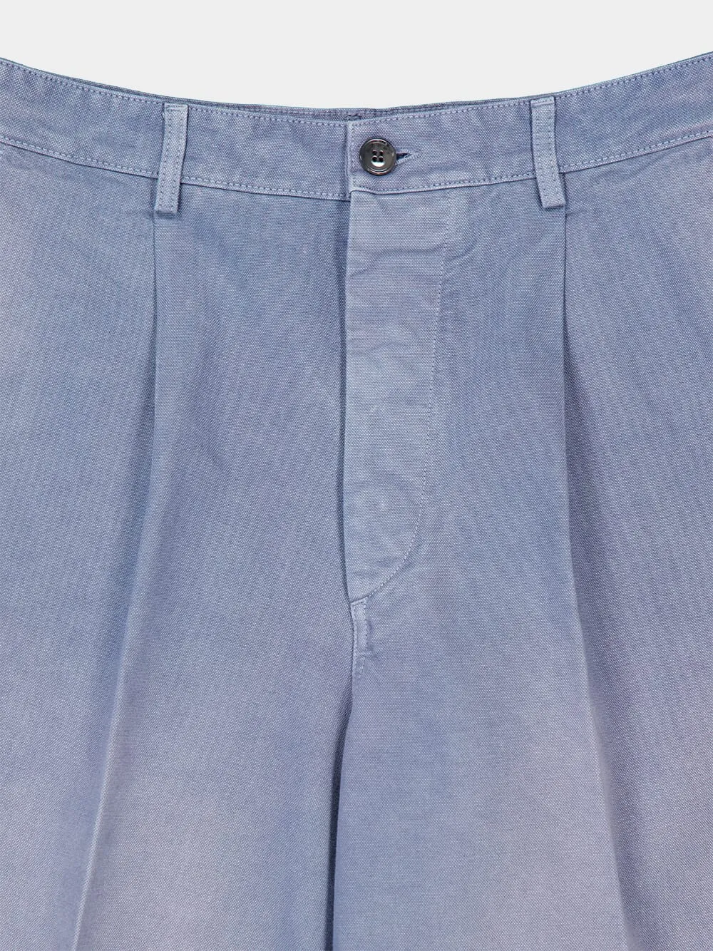 Sky Blue Pleated Wide-Leg Trousers sold by Fashion Clinic product image thumbnail 3