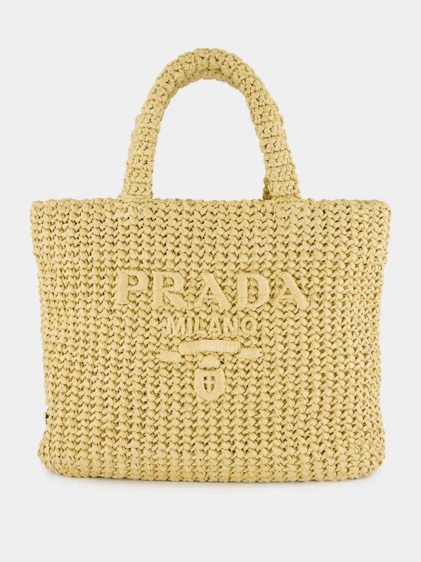 Natural Small Crochet Tote Bag sold by Fashion Clinic