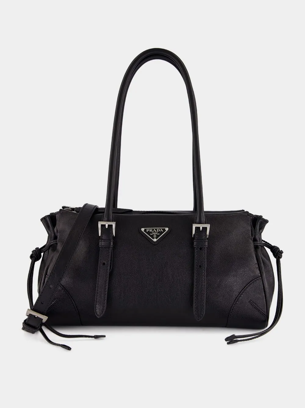 Black Bonnie Medium Leather Tote sold by Fashion Clinic