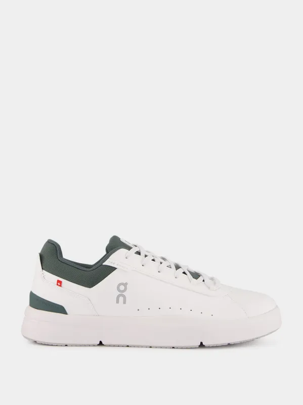 White and Olive The Roger Advantage Sneakers sold by Fashion Clinic