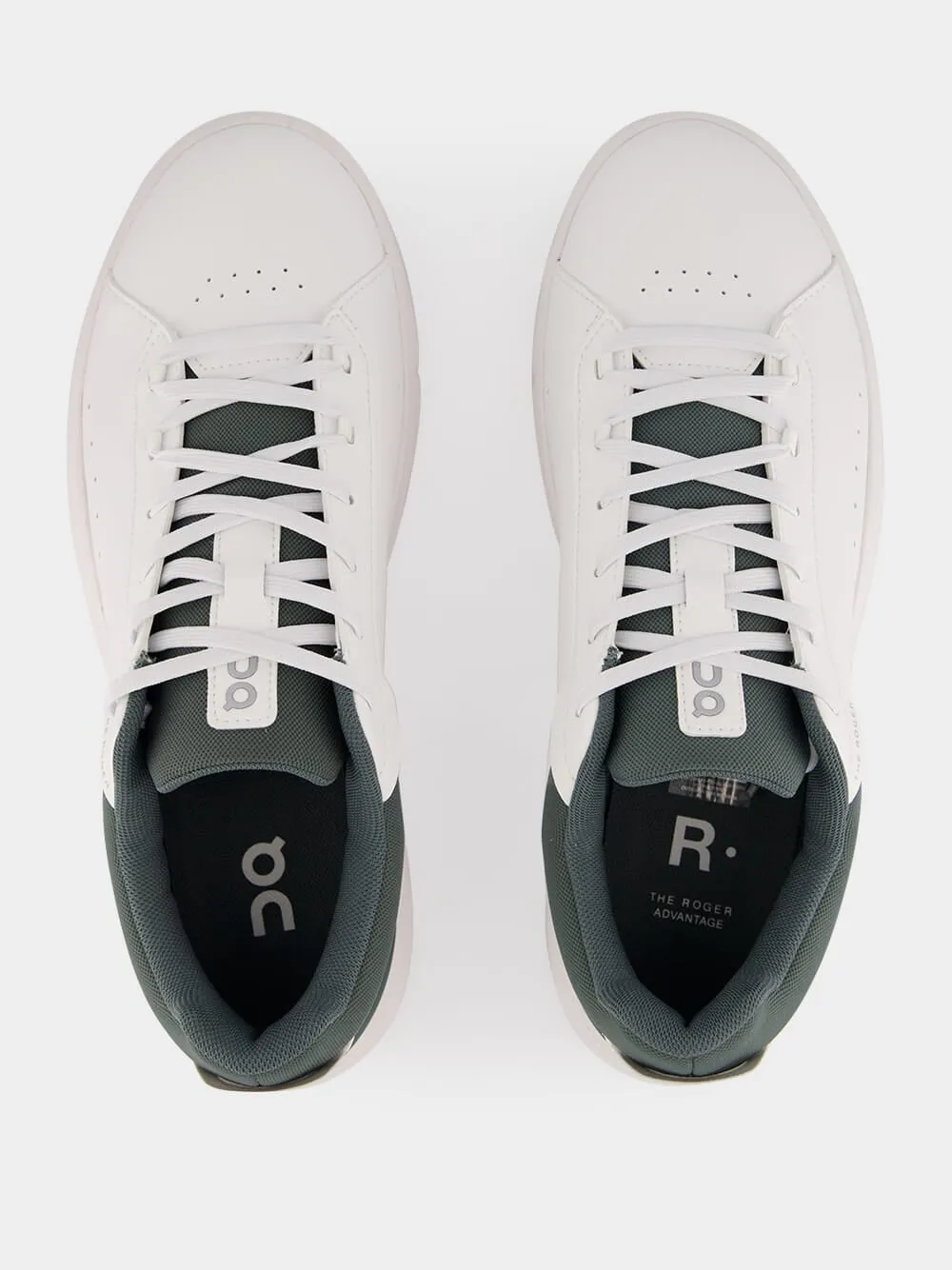 White and Olive The Roger Advantage Sneakers sold by Fashion Clinic product image thumbnail 4
