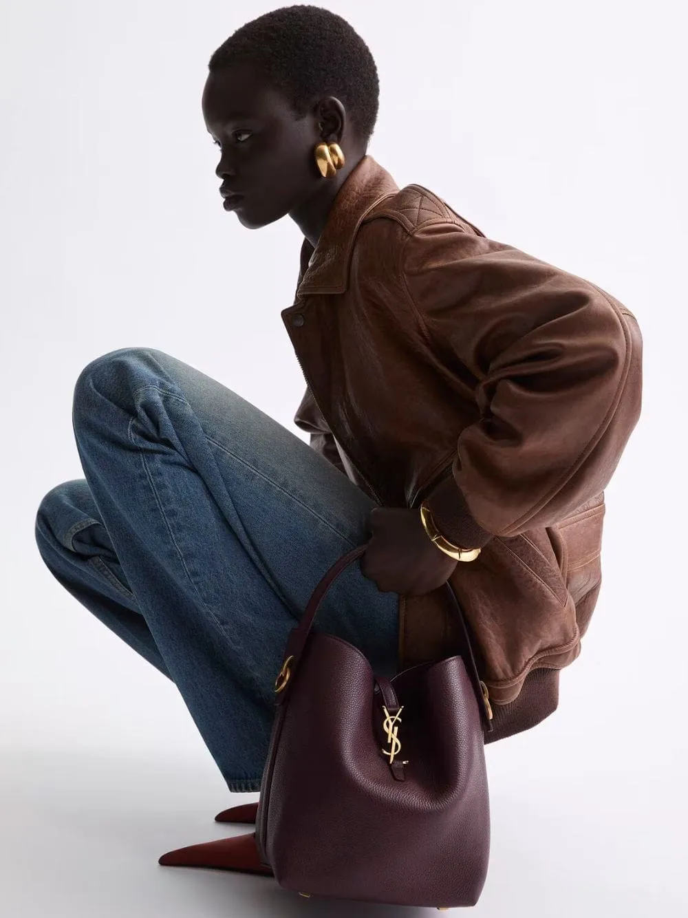 Rouge Cabernet Le 37 Supple in Grained Leather sold by Fashion Clinic