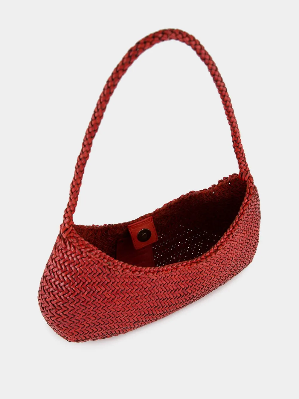 Nova Luna Poppy Red Woven Leather Bag sold by Fashion Clinic product image thumbnail 5