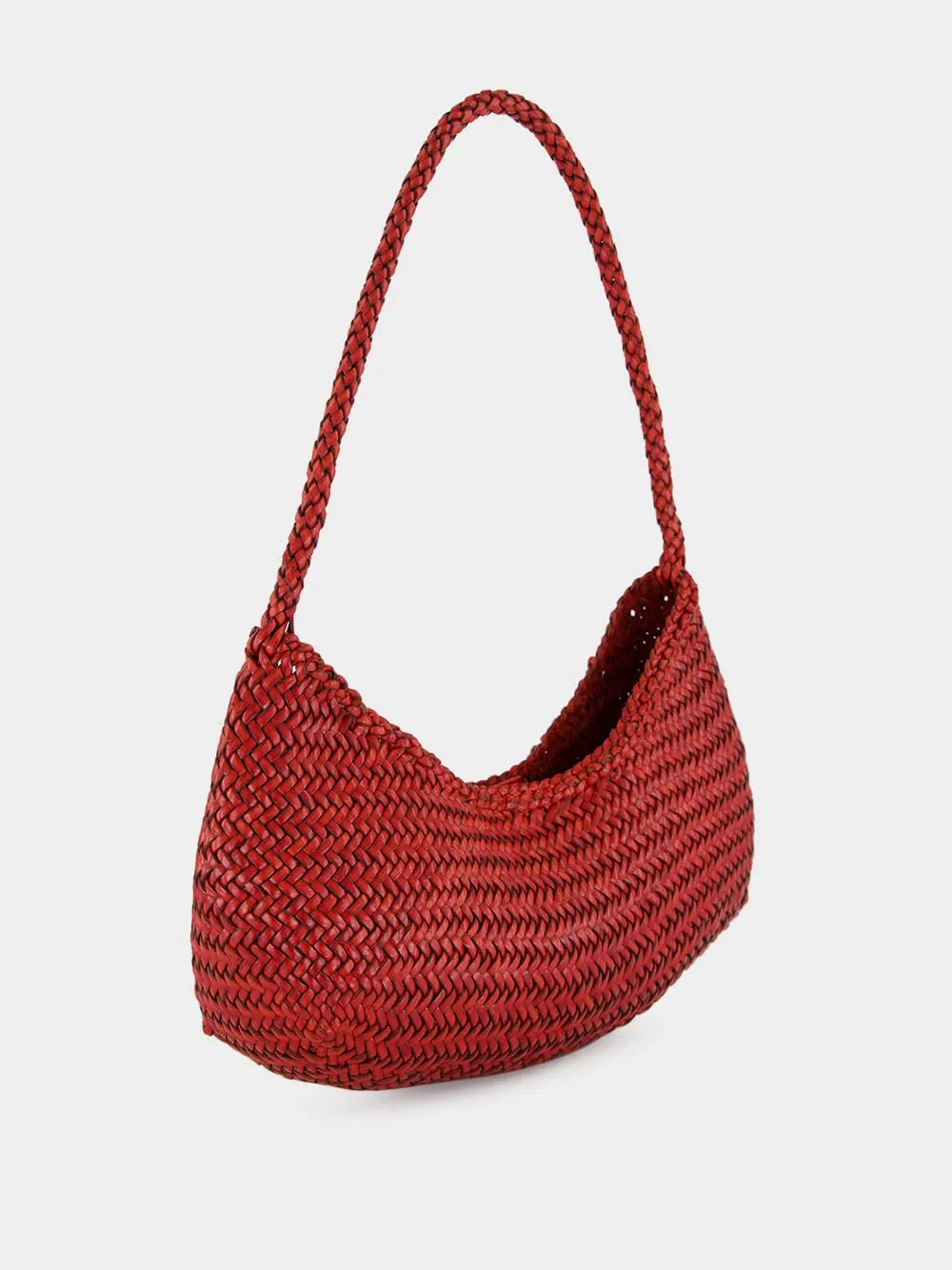 Nova Luna Poppy Red Woven Leather Bag sold by Fashion Clinic product image thumbnail 2