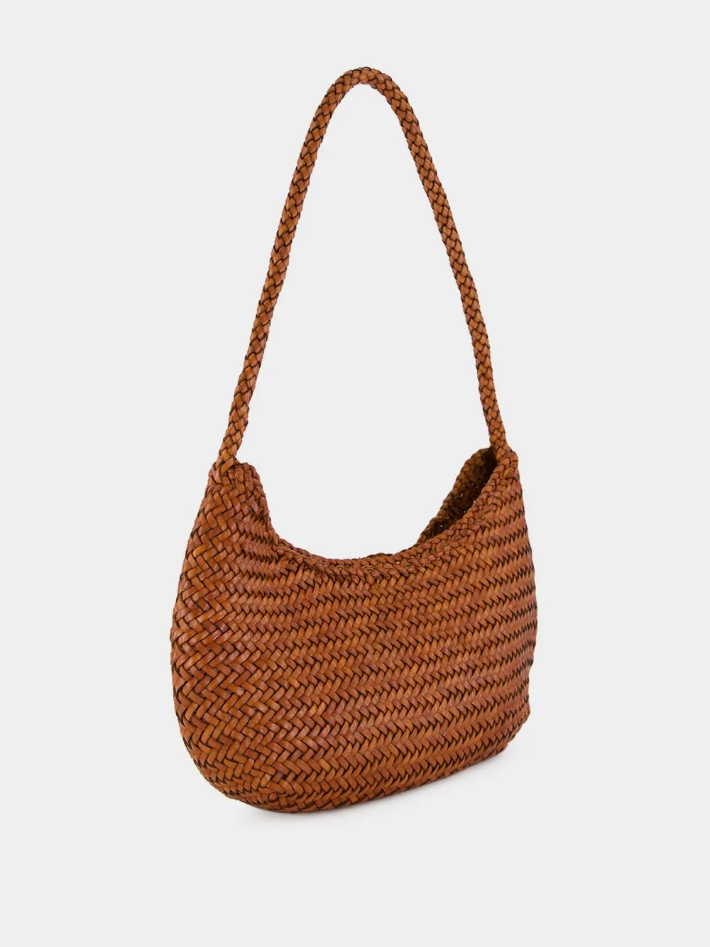 Nova Luna Tan Woven Leather Bag sold by Fashion Clinic product image thumbnail 2