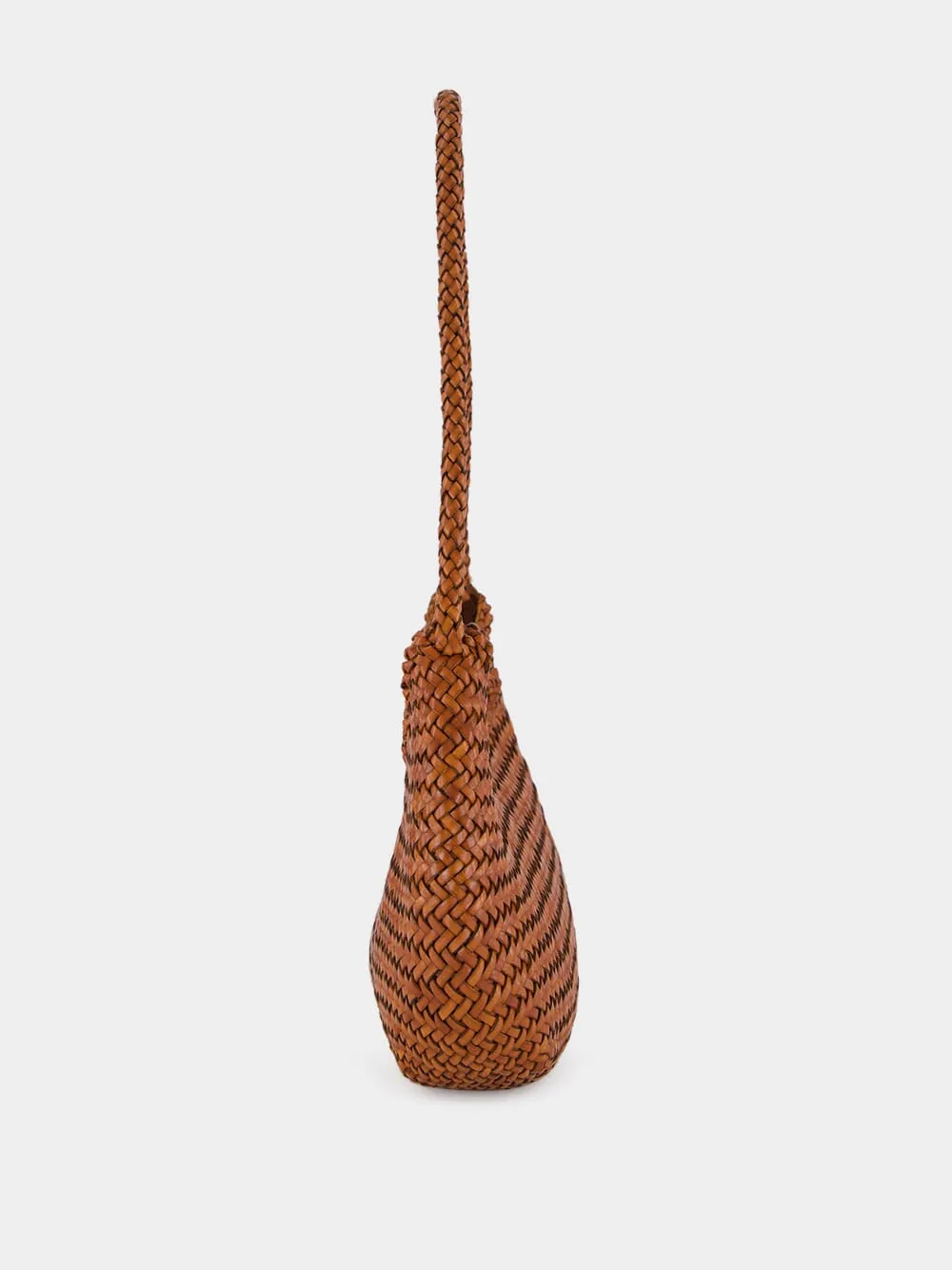 Nova Luna Tan Woven Leather Bag sold by Fashion Clinic product image thumbnail 3