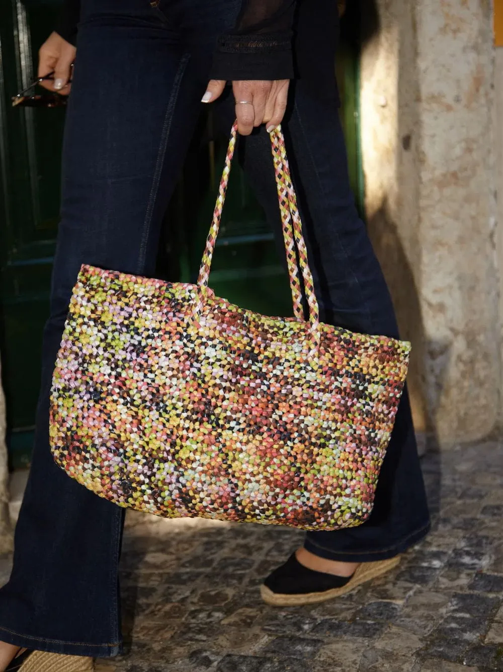 Octo Multi Woven Leather Bag sold by Fashion Clinic