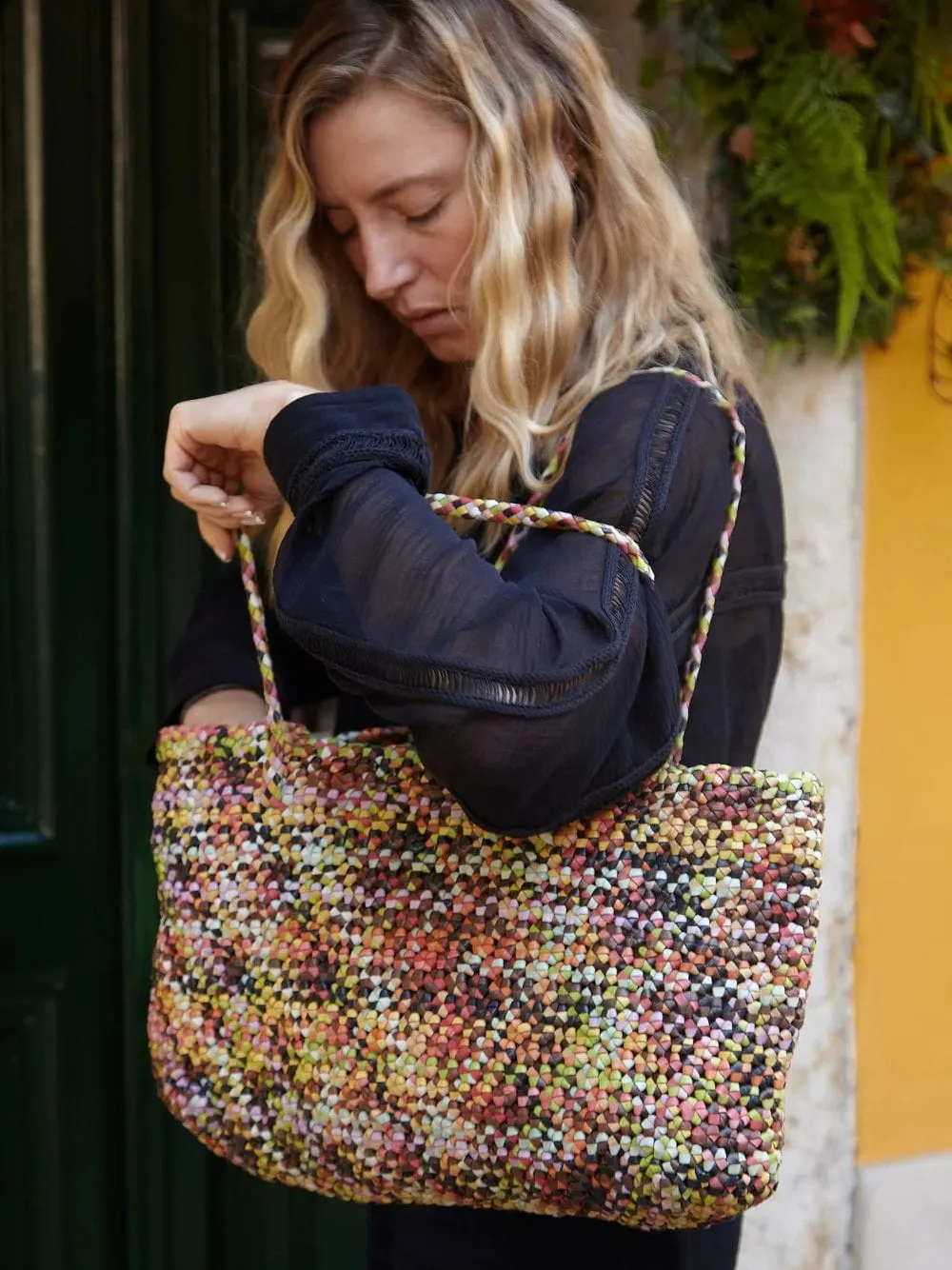 Octo Multi Woven Leather Bag sold by Fashion Clinic product image thumbnail 3