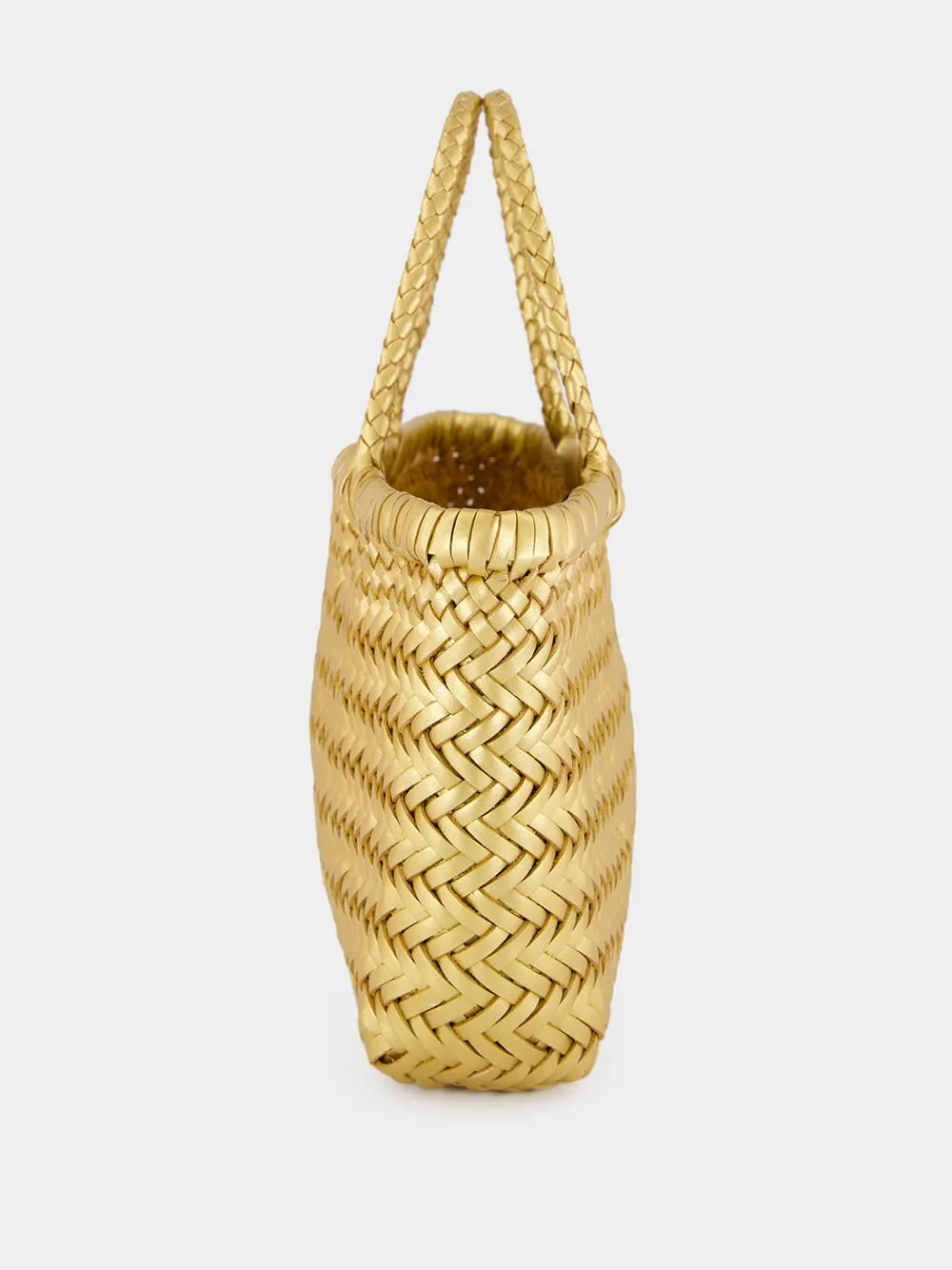 Mini Flat Gora Gold Woven Bag sold by Fashion Clinic product image thumbnail 3