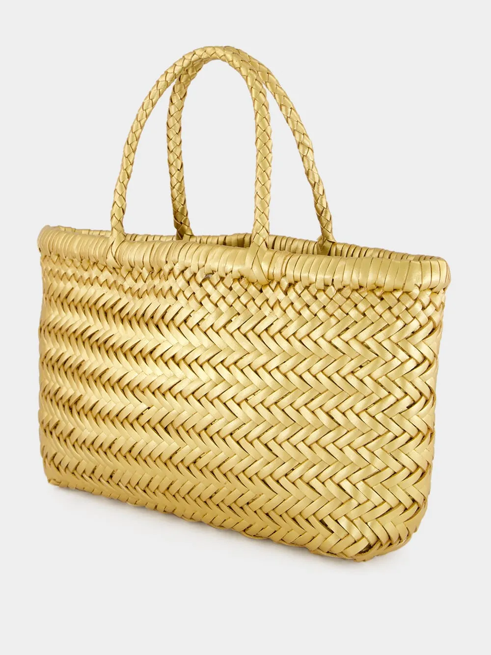 Mini Flat Gora Gold Woven Bag sold by Fashion Clinic product image thumbnail 4