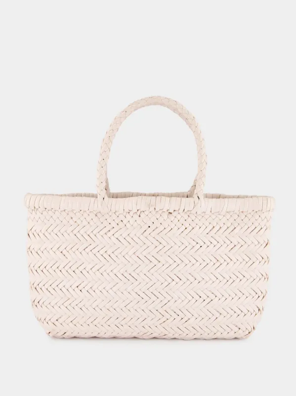 Mini Flat Gora Sand Woven Bag sold by Fashion Clinic