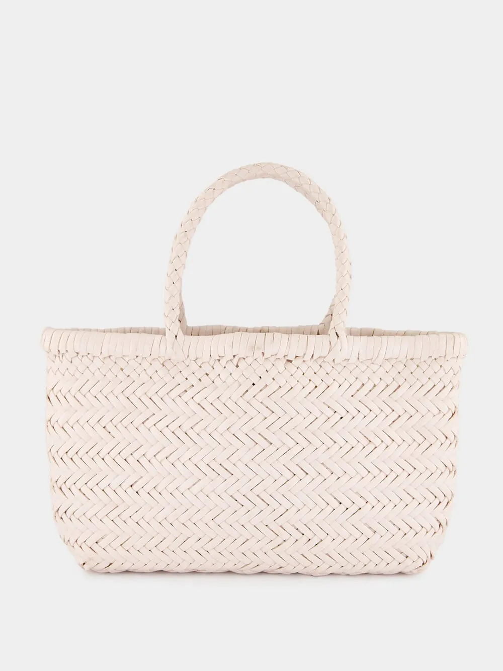 Mini Flat Gora Sand Woven Bag sold by Fashion Clinic