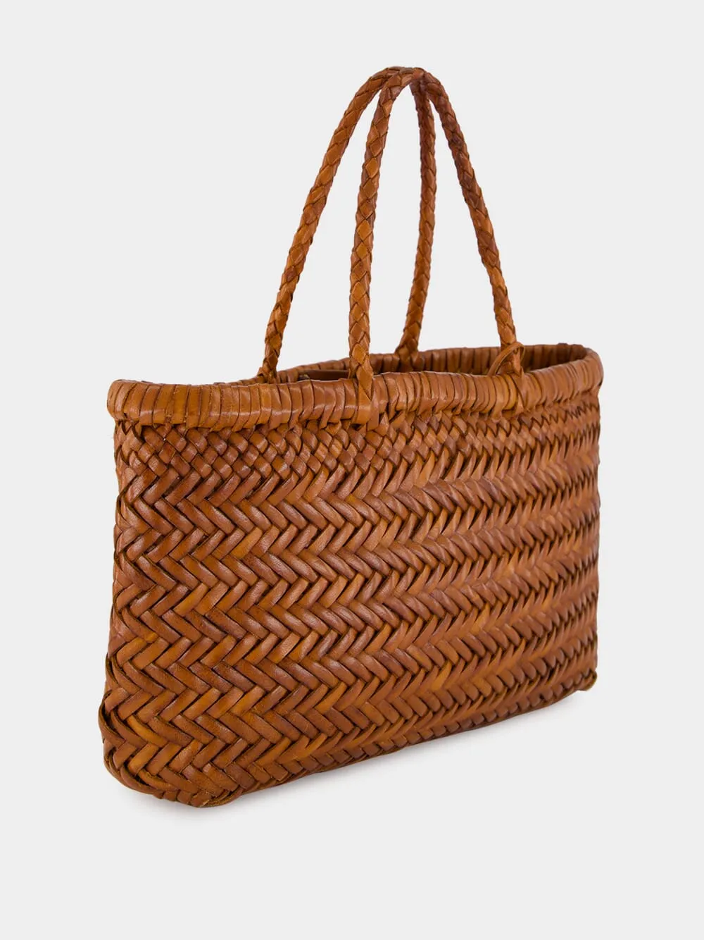 Mini Flat Gora Tan Woven Bag sold by Fashion Clinic product image thumbnail 3