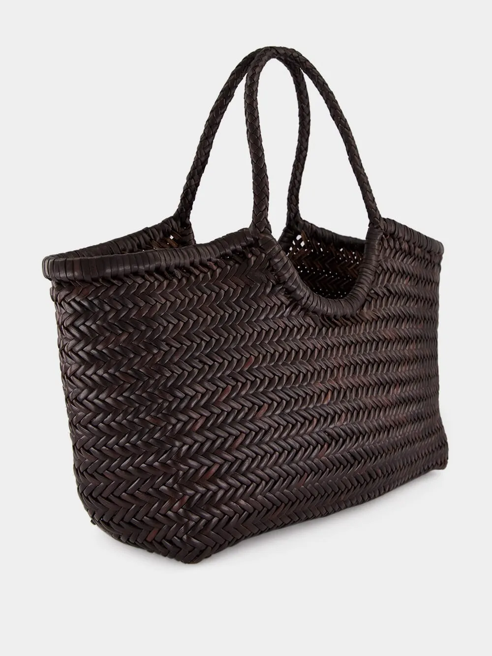 Nantucket Big Dark Brown Woven Tote sold by Fashion Clinic product image thumbnail 2
