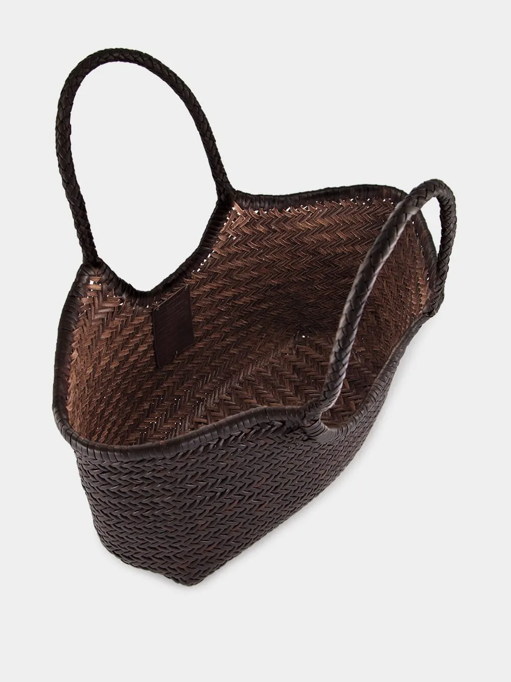 Nantucket Big Dark Brown Woven Tote sold by Fashion Clinic product image thumbnail 5