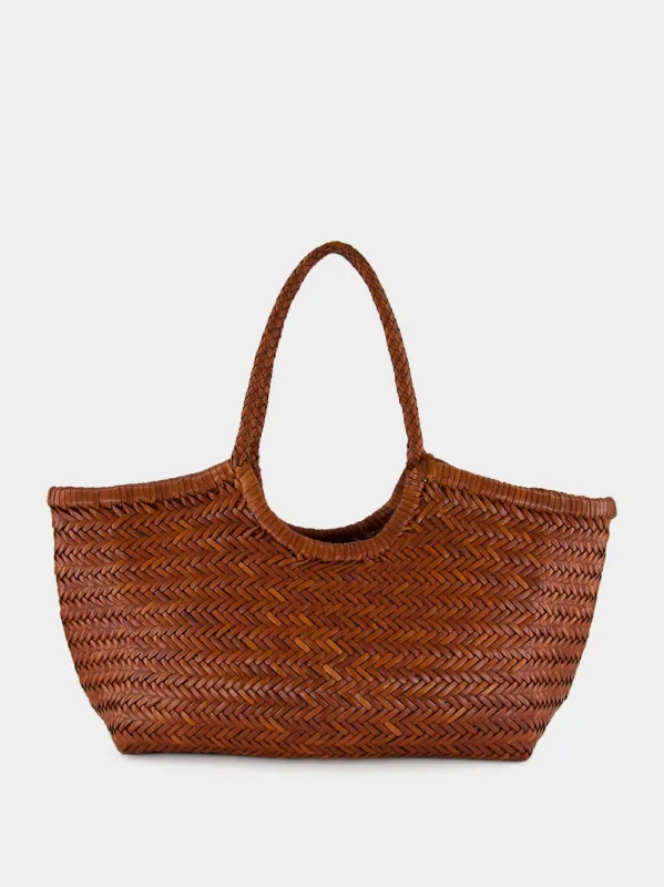 Nantucket Big Tan Woven Tote sold by Fashion Clinic
