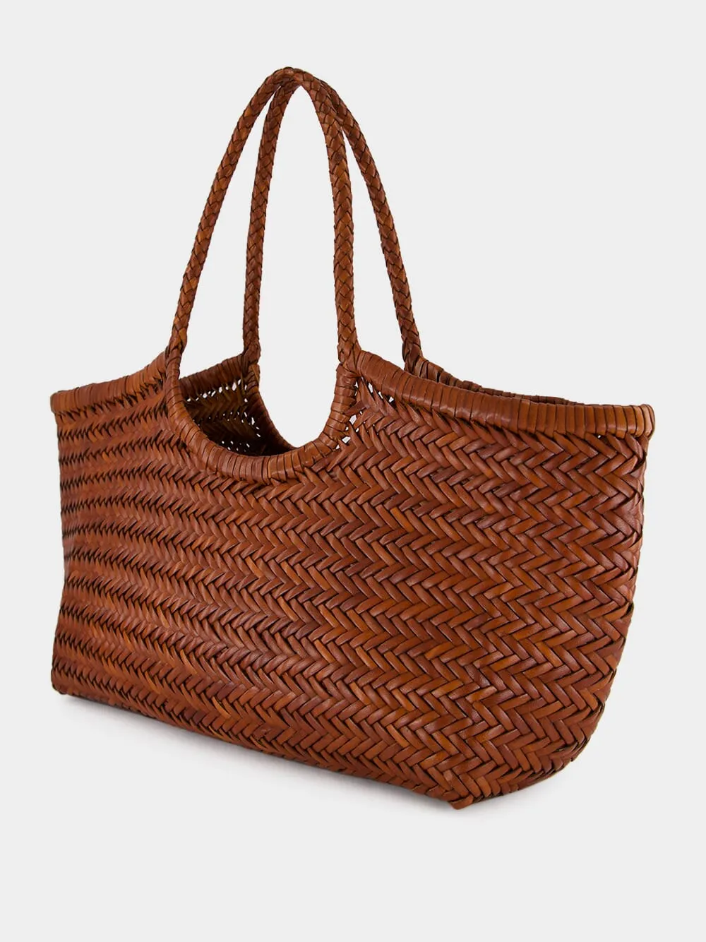 Nantucket Big Tan Woven Tote sold by Fashion Clinic product image thumbnail 4