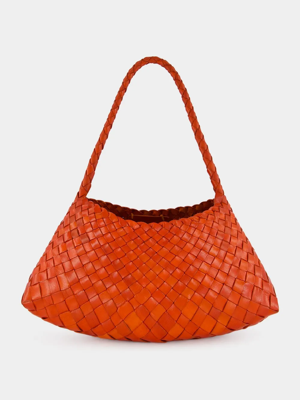 Rosanna Naranja Woven Leather Bag sold by Fashion Clinic