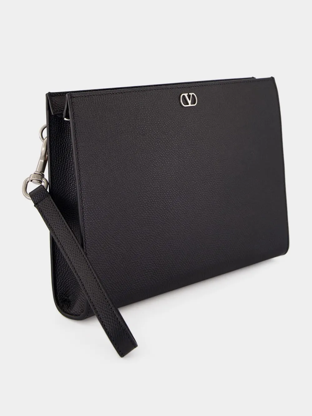 Black Leather Valentino Garavani Pouch sold by Fashion Clinic product image thumbnail 2