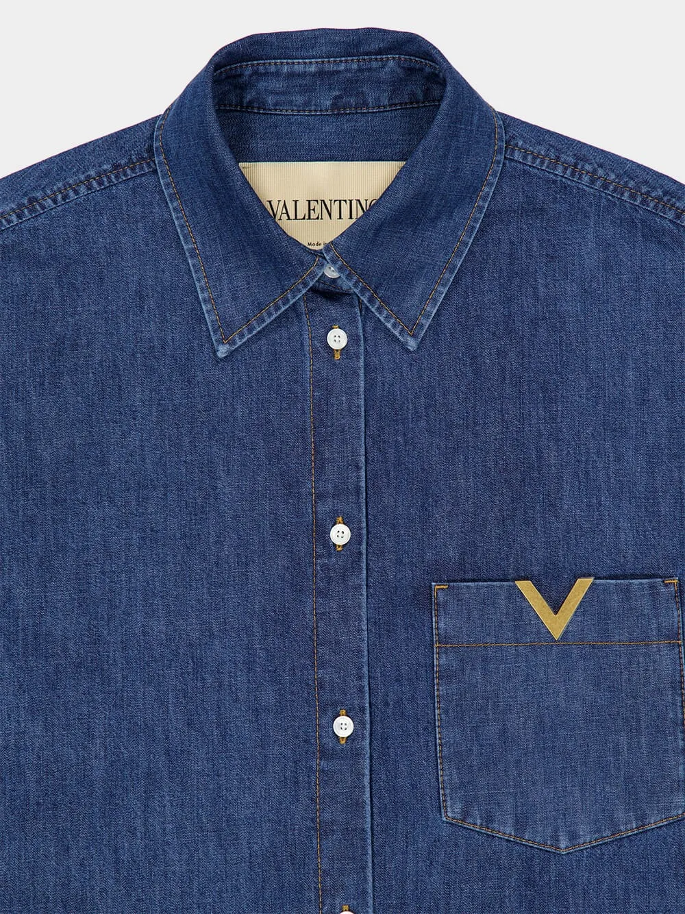 Medium Blue Denim Shirt sold by Fashion Clinic product image thumbnail 3