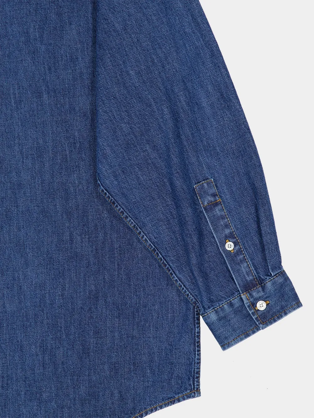 Medium Blue Denim Shirt sold by Fashion Clinic product image thumbnail 4