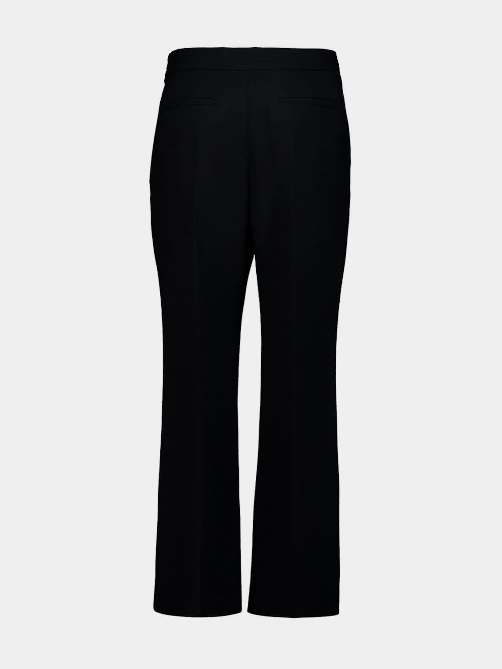 Black Virgin Wool Straight Trousers sold by Fashion Clinic product image thumbnail 2
