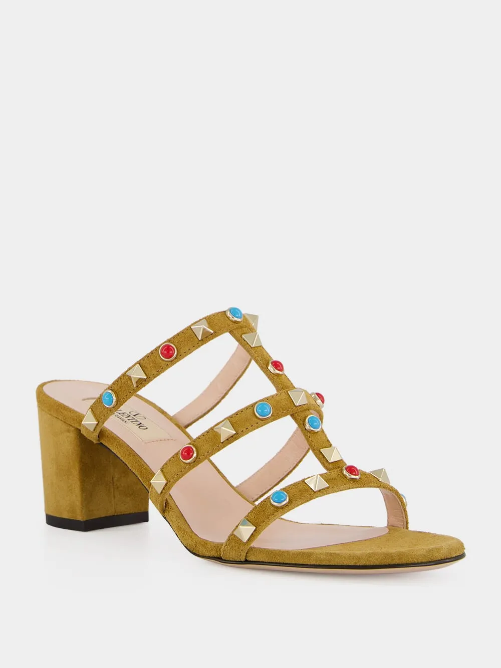 Havana Beige Rockstud Suede Sandals sold by Fashion Clinic product image thumbnail 3