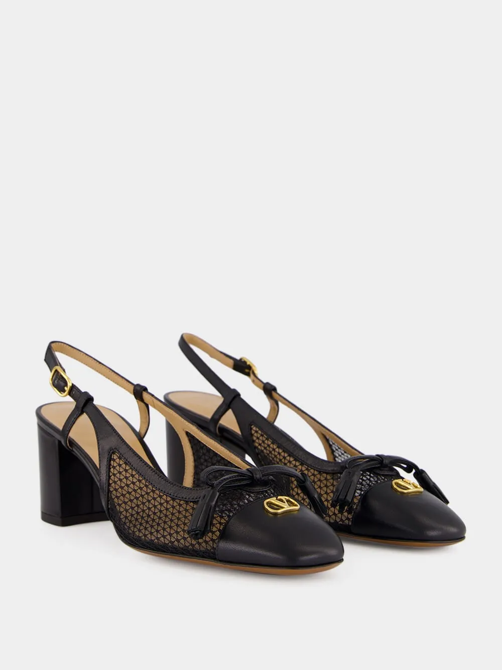 Black Valet Du Roi Slingback Pumps sold by Fashion Clinic product image thumbnail 4