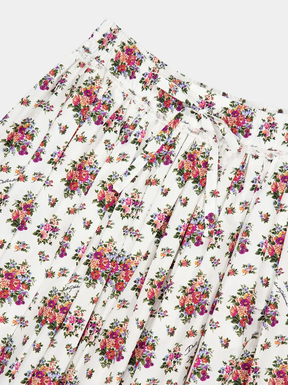 Floral Bouquet Cotton Midi Skirt sold by Fashion Clinic product image thumbnail 4