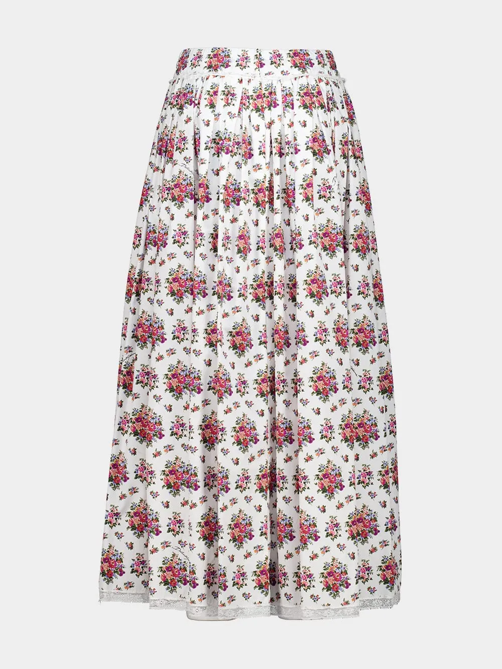 Floral Bouquet Cotton Midi Skirt sold by Fashion Clinic product image thumbnail 2