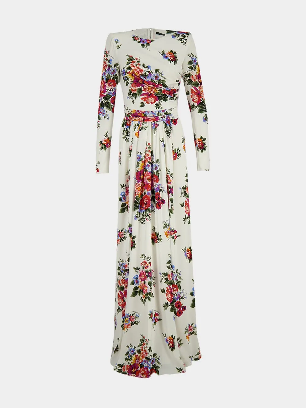 Floral Bouquet Silk Maxi Dress sold by Fashion Clinic