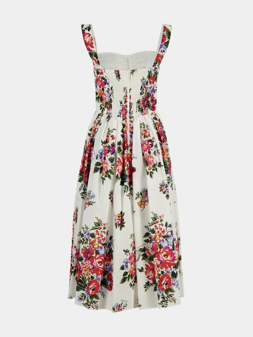 Flower Bouquet Cotton Midi Dress sold by Fashion Clinic product image thumbnail 4