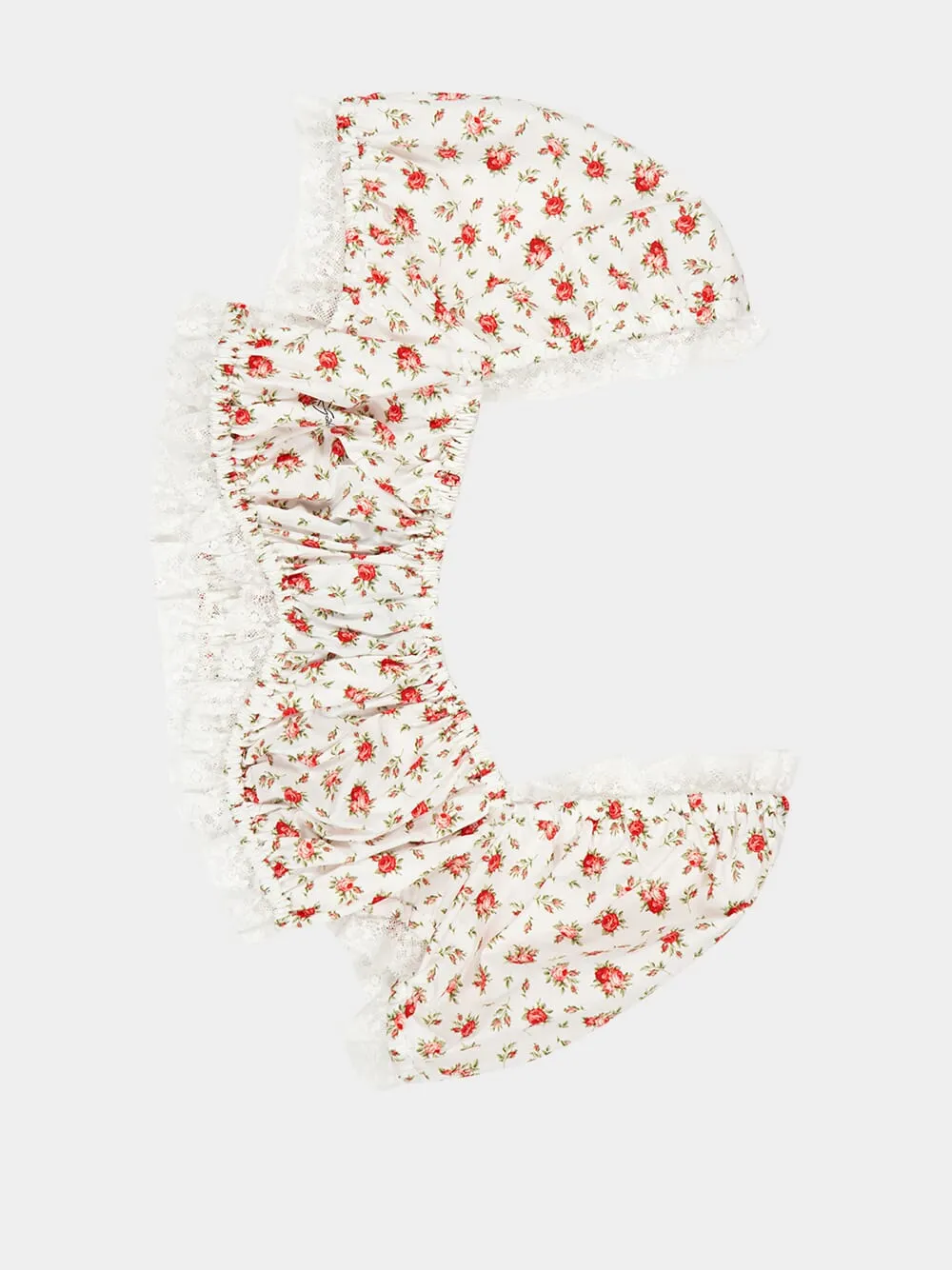 Small Rose Print Poplin Crop Top sold by Fashion Clinic product image thumbnail 5