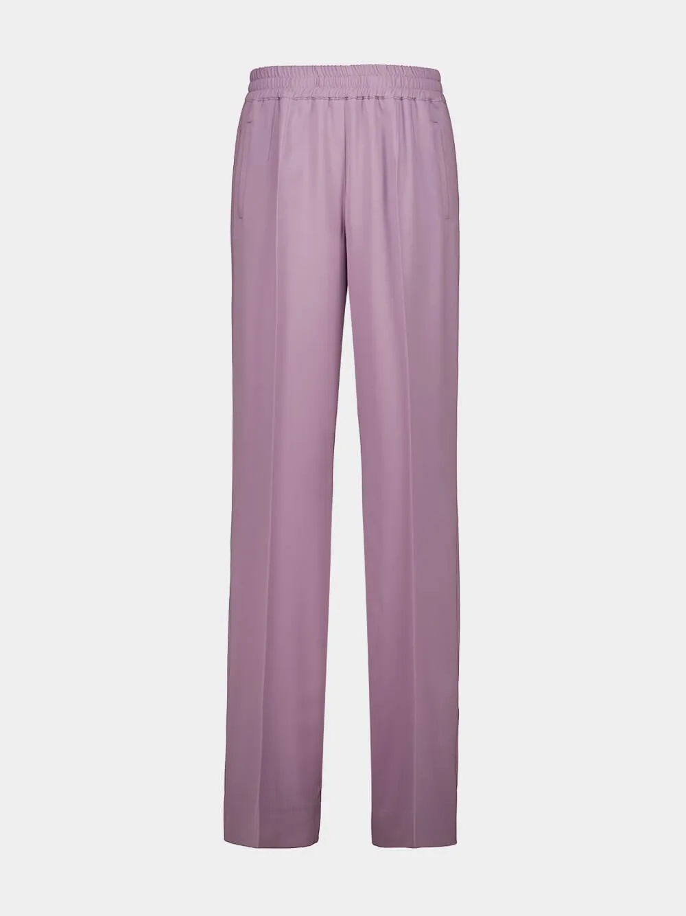 Purple Wool Straight-Leg Trousers sold by Fashion Clinic