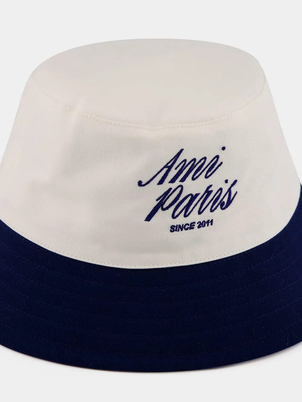 Blue and White Cotton Bucket Hat sold by Fashion Clinic product image thumbnail 3