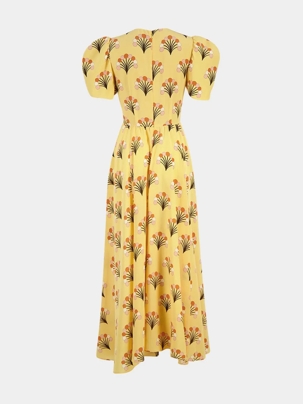 Yellow Printed Silk Midi Dress sold by Fashion Clinic product image thumbnail 2