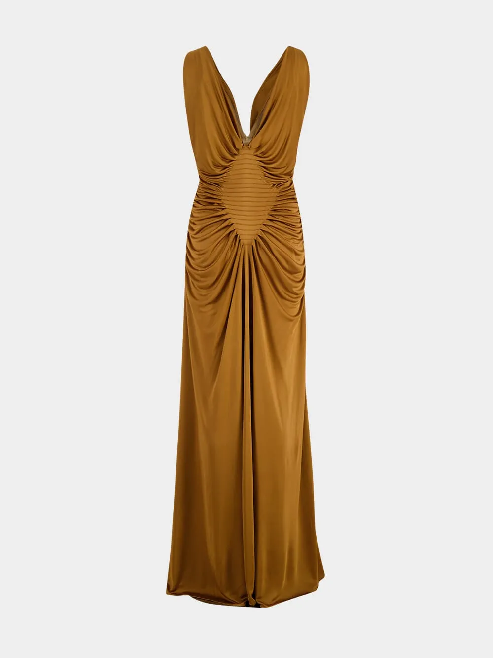 Tobacco Brown Sleeveless Maxi Dress sold by Fashion Clinic product image thumbnail 2