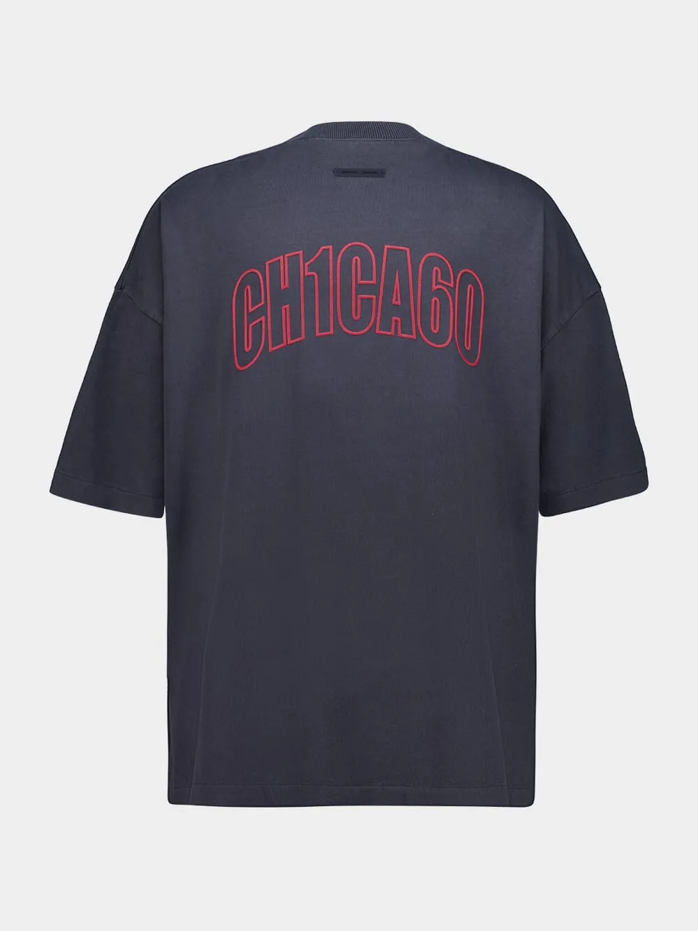 Iron Grey Chicago 90s Oversized T-Shirt sold by Fashion Clinic product image thumbnail 4