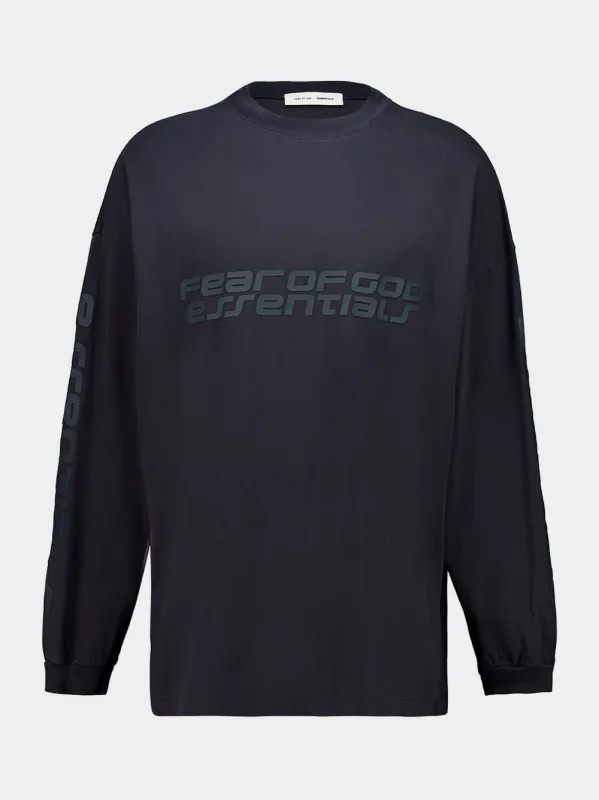 Vintage Black 90s Oversized Long Sleeve T-Shirt sold by Fashion Clinic