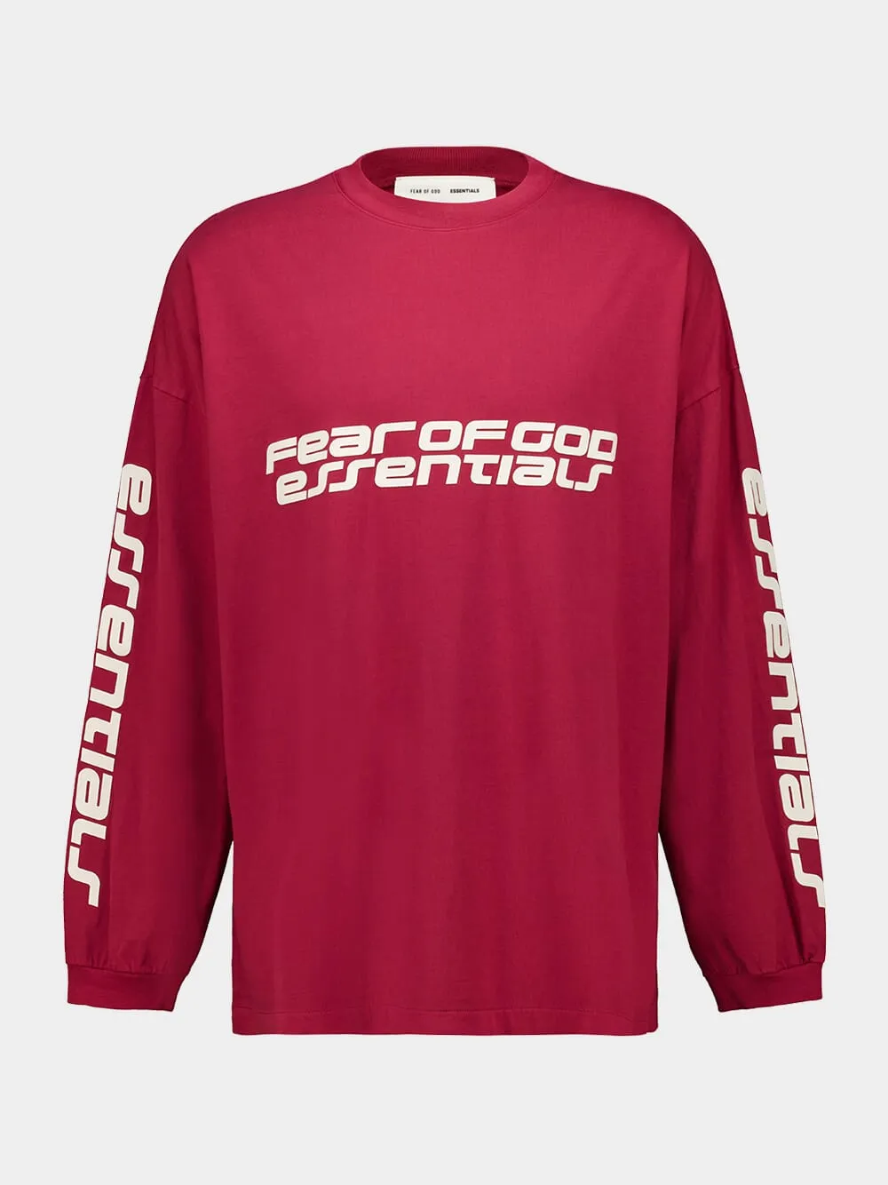 Crimson 90s Oversized Long Sleeve T-Shirt sold by Fashion Clinic
