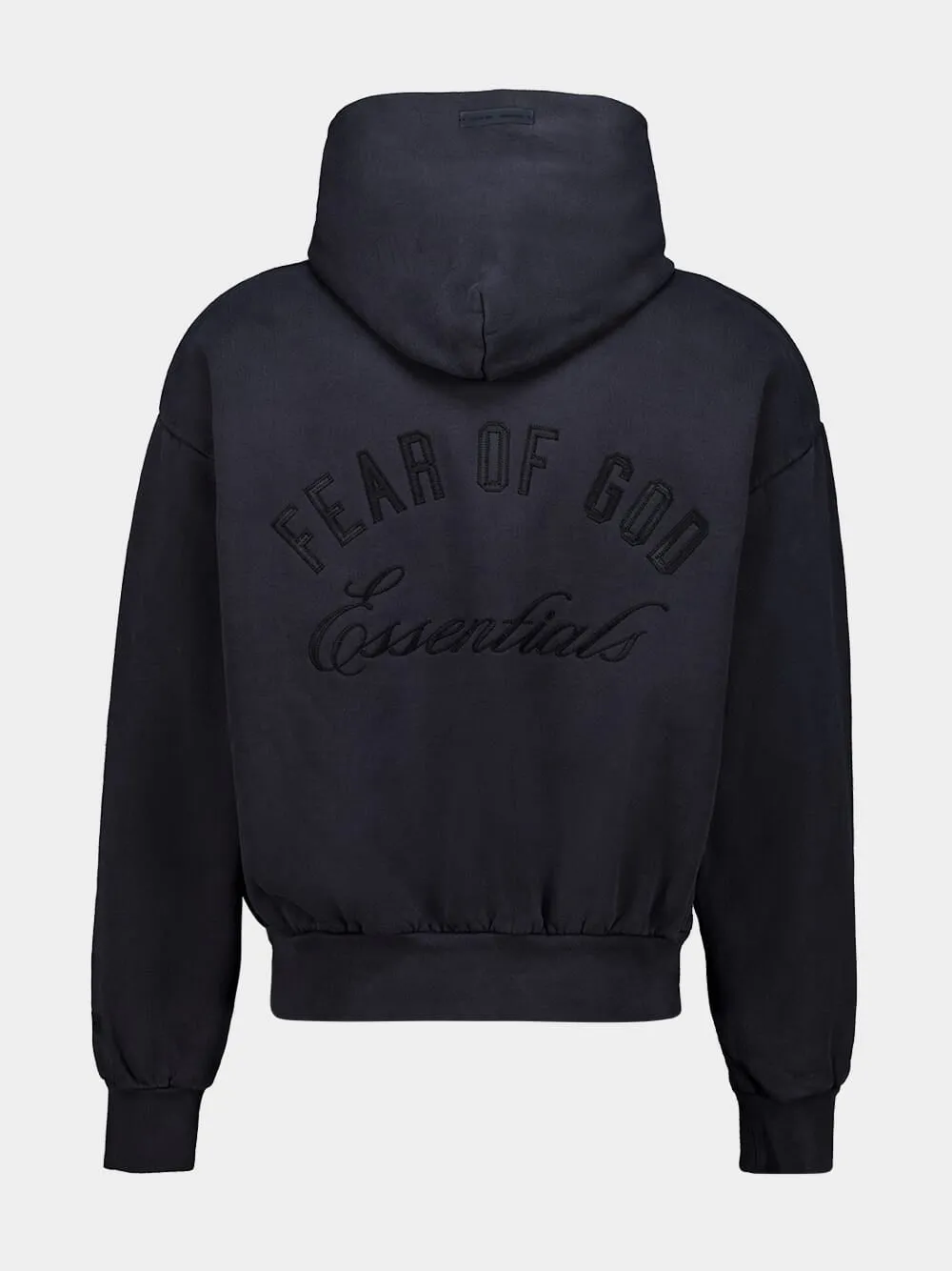 Vintage Black Embroidered Classic Full Zip Hooded Sweatshirt sold by Fashion Clinic product image thumbnail 3