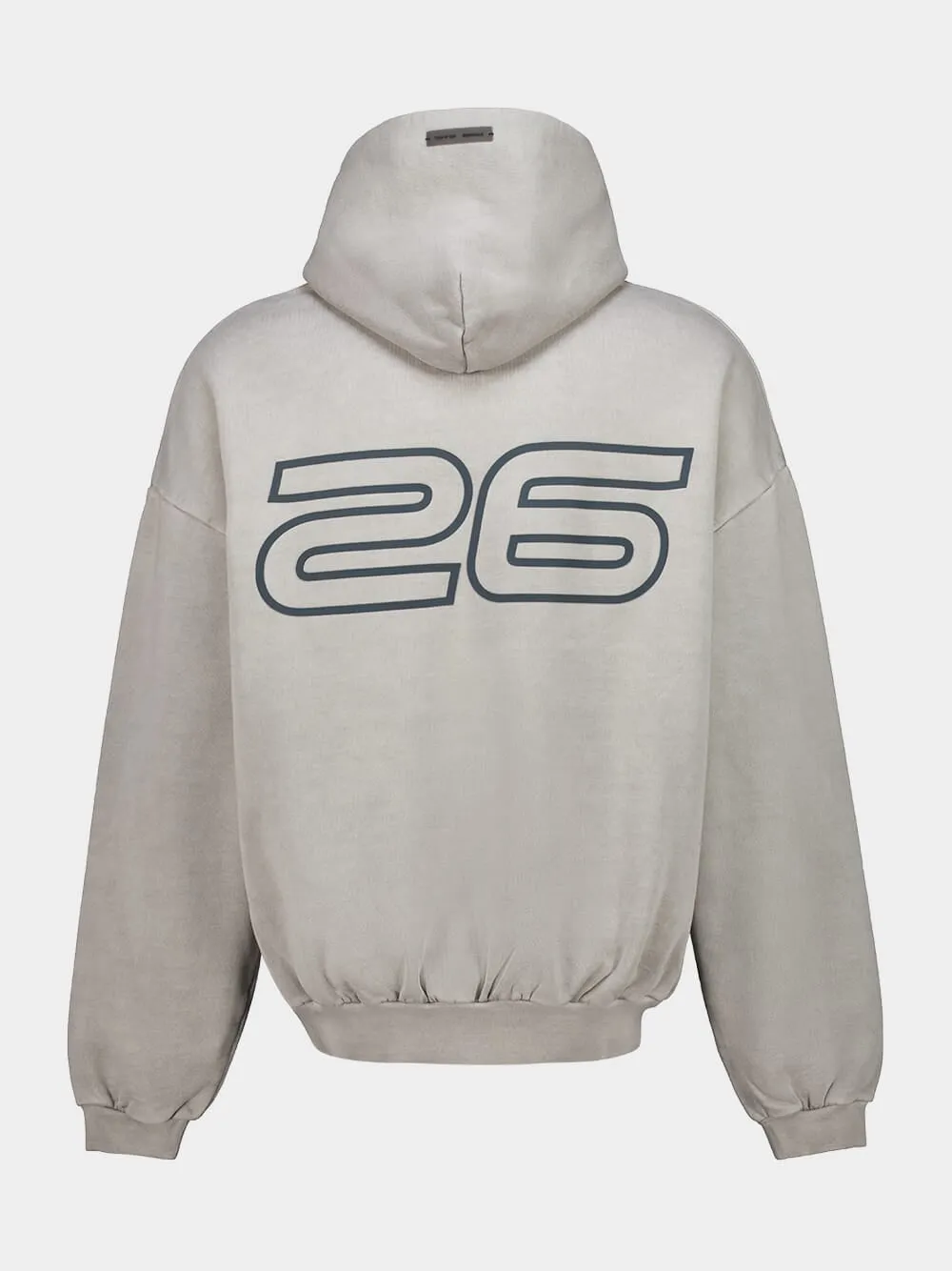 Smoke Grey Heavy Fleece 90s Hooded Sweatshirt sold by Fashion Clinic product image thumbnail 2