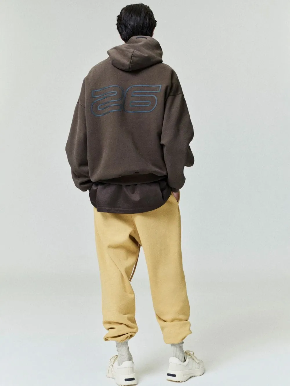 Brown Heavy Fleece 90s Hooded Sweatshirt sold by Fashion Clinic product image thumbnail 4