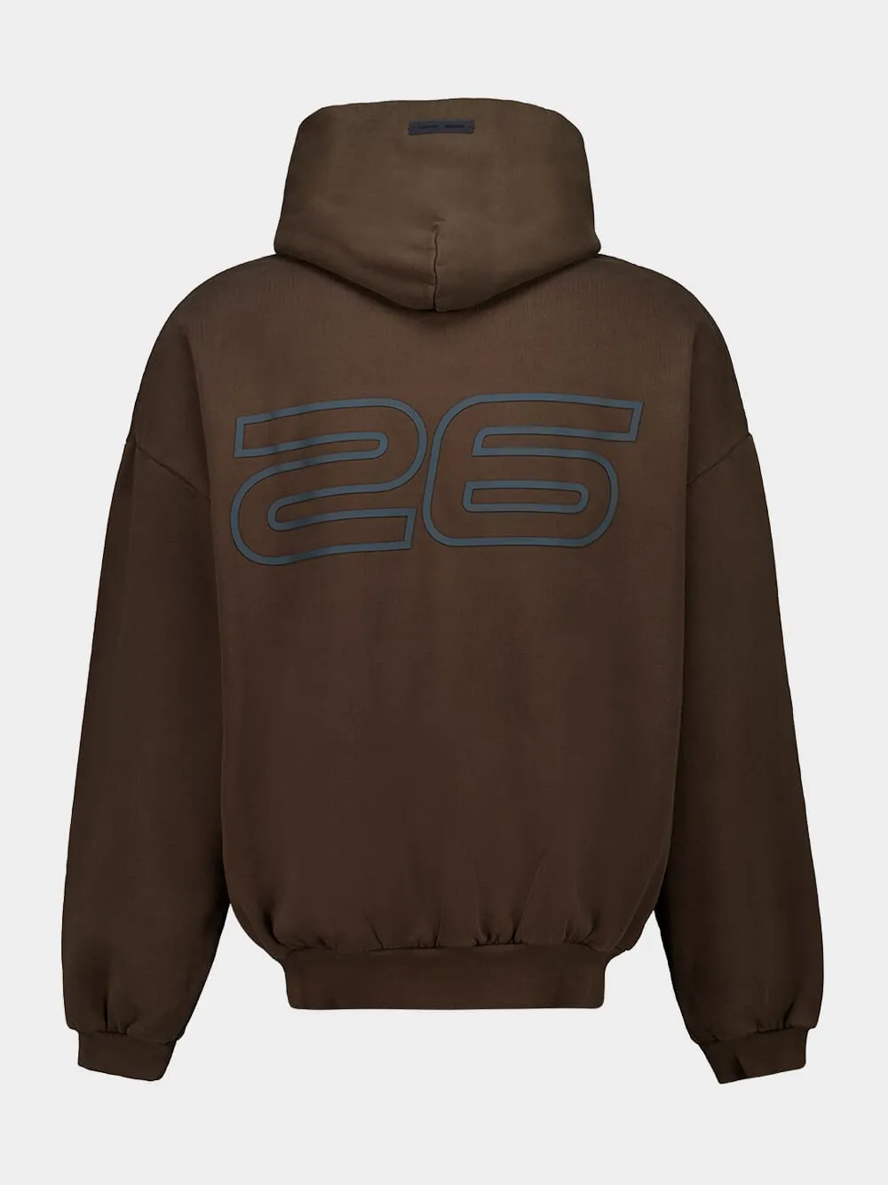 Brown Heavy Fleece 90s Hooded Sweatshirt sold by Fashion Clinic product image thumbnail 3
