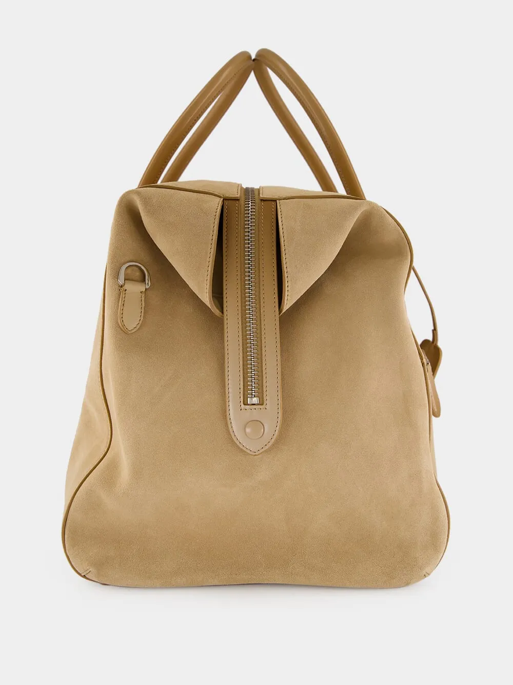 Beige Suede Weekend Travel Bag sold by Fashion Clinic product image thumbnail 4