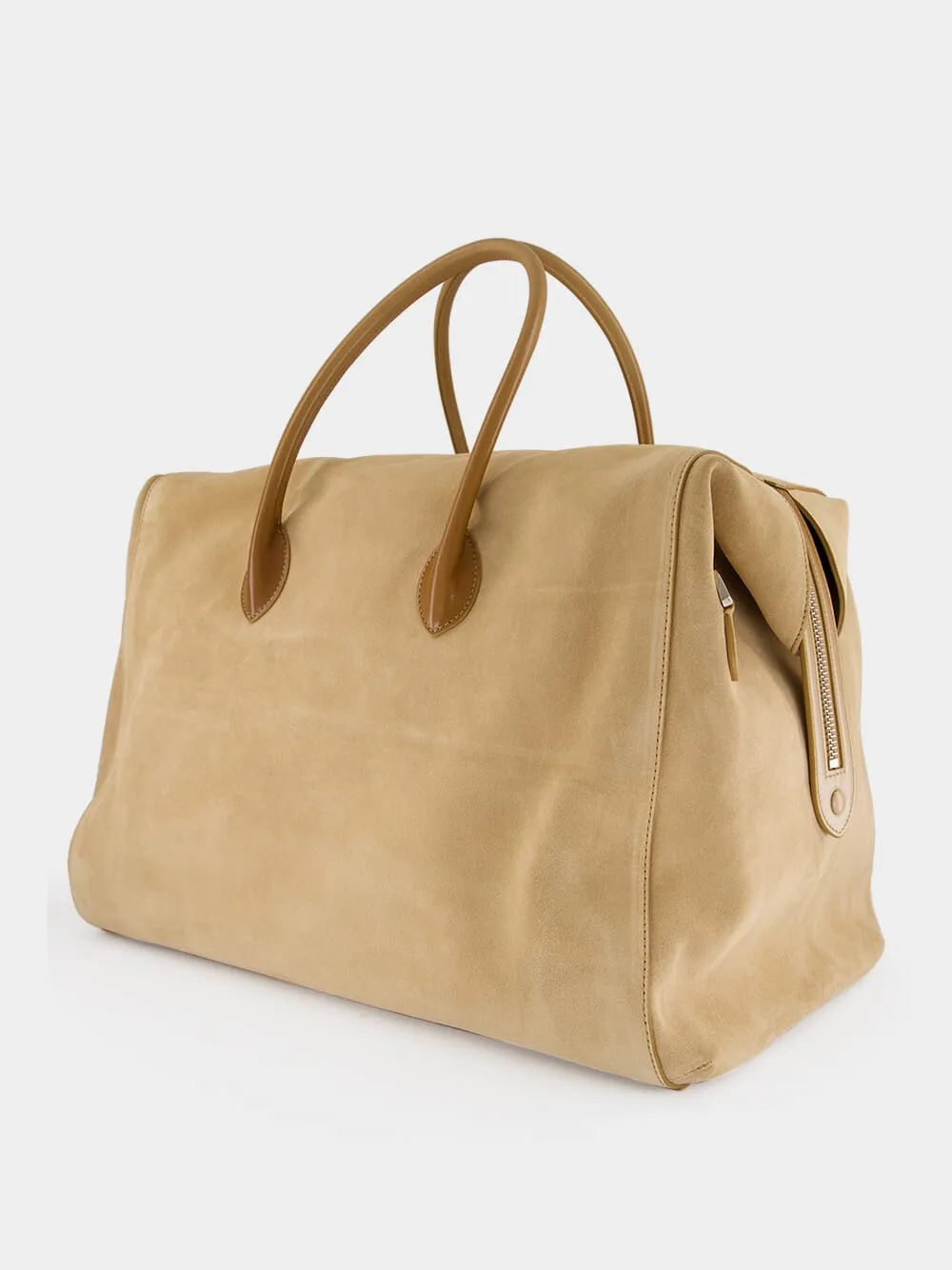 Beige Suede Weekend Travel Bag sold by Fashion Clinic product image thumbnail 5
